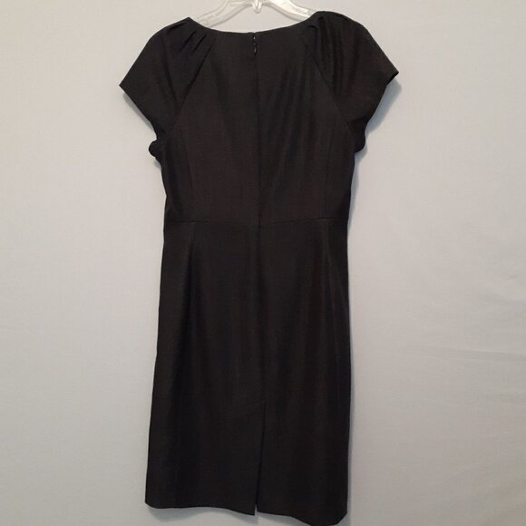 PREMISE Dark Gray Short Sleeve Knee Length Sheath Dress; Size 4 - Picture 4 of 7